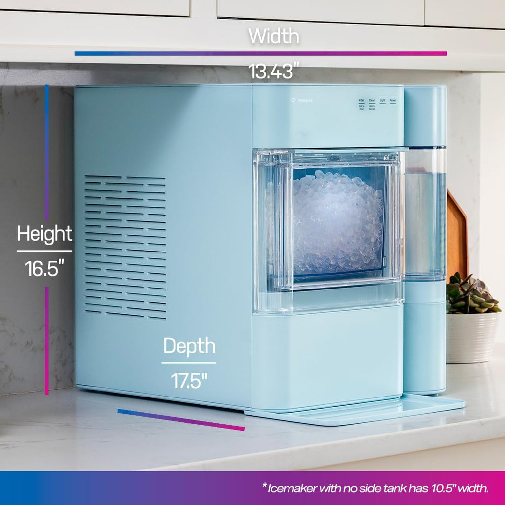 Pellet Ice Machine with WiFi & Smart Connected, Stainless Steel