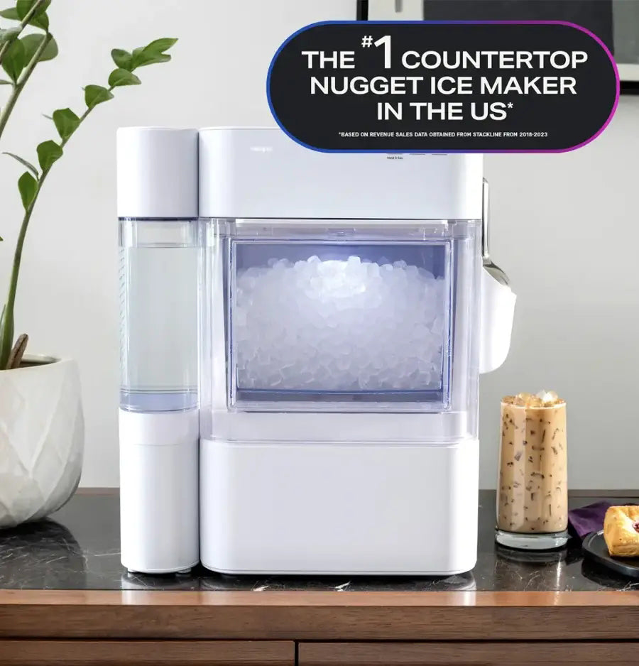 Pellet Ice Machine with WiFi & Smart Connected, Stainless Steel