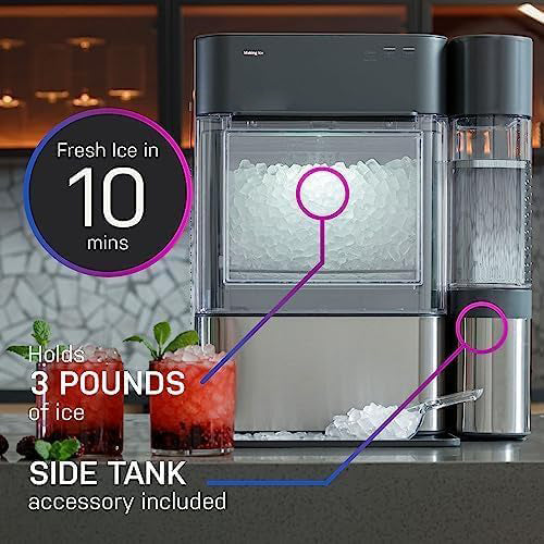 Pellet Ice Machine with WiFi & Smart Connected, Stainless Steel