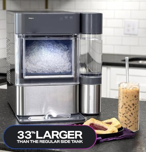 Pellet Ice Machine with WiFi & Smart Connected, Stainless Steel