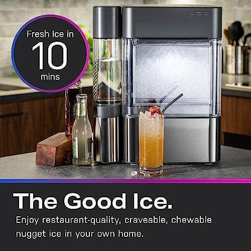 Pellet Ice Machine with WiFi & Smart Connected, Stainless Steel